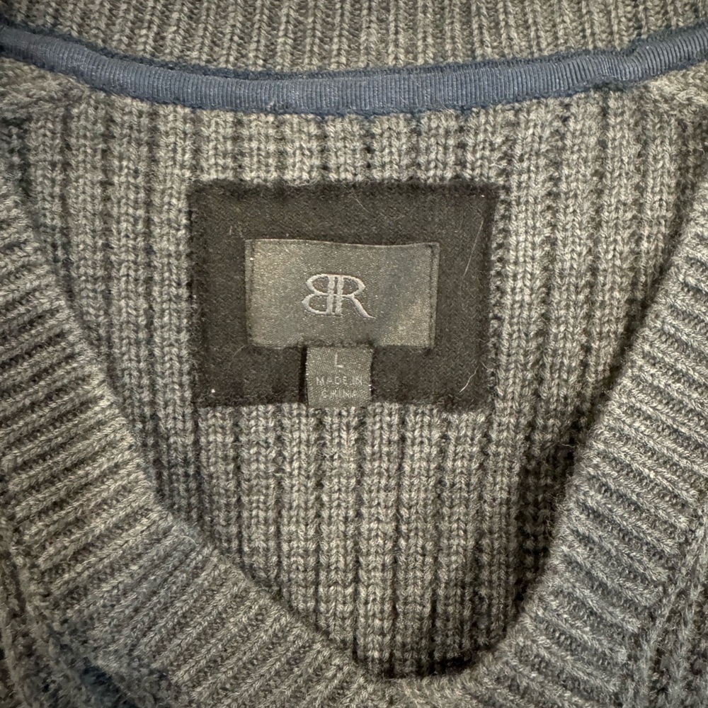Banana Republic Charcoal V-Neck Knit Jacket